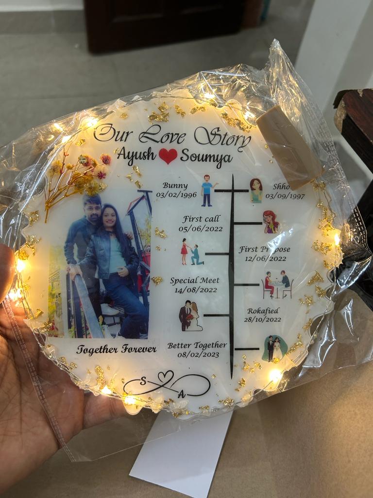 Resin Love Story Frame