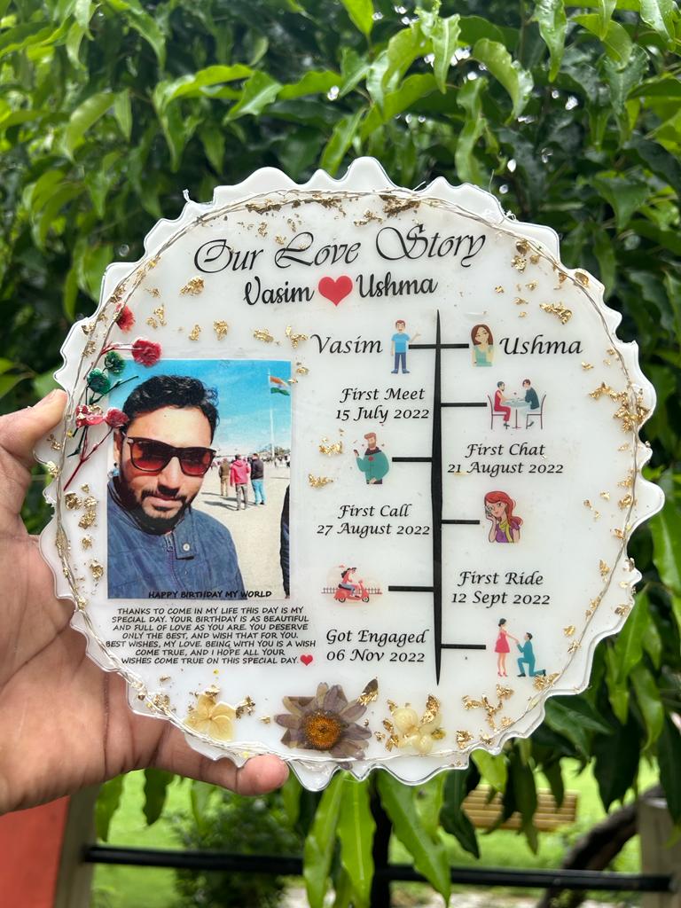 Resin Love Story Frame