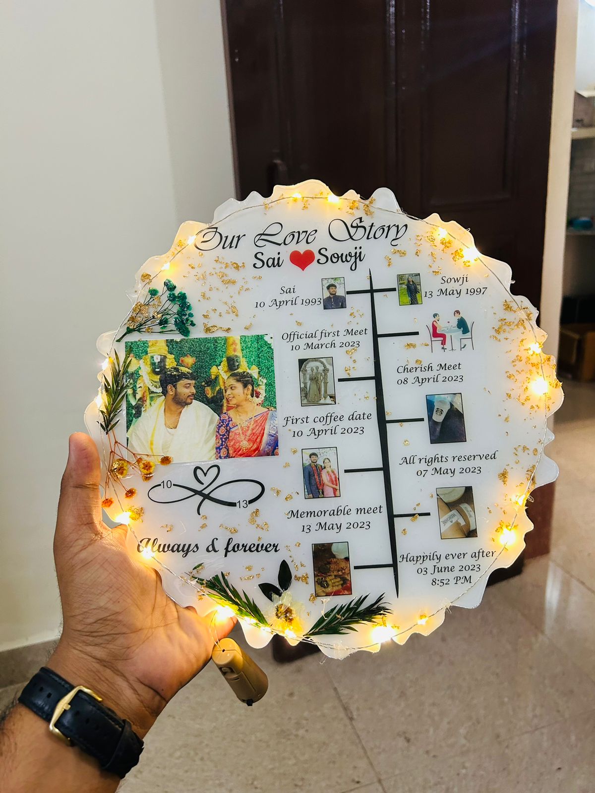 Resin Love Story Frame