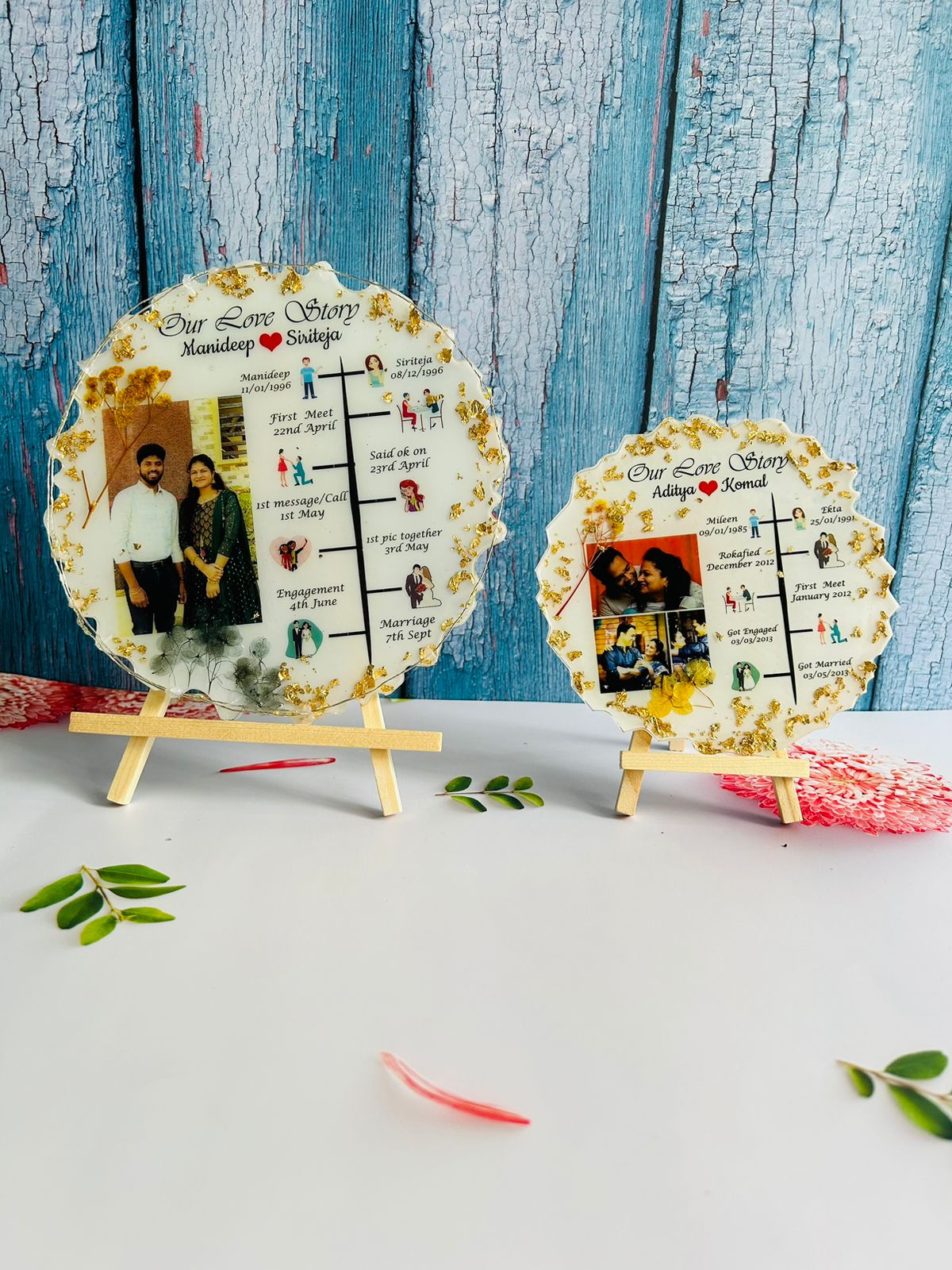 Resin Love Story Frame