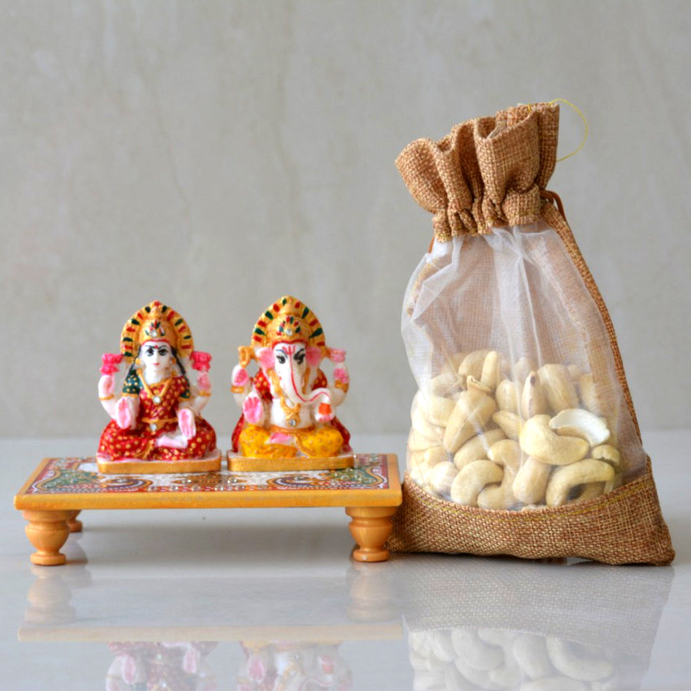 LAXMI GANESH JI+DRY FRUIT HAMPER