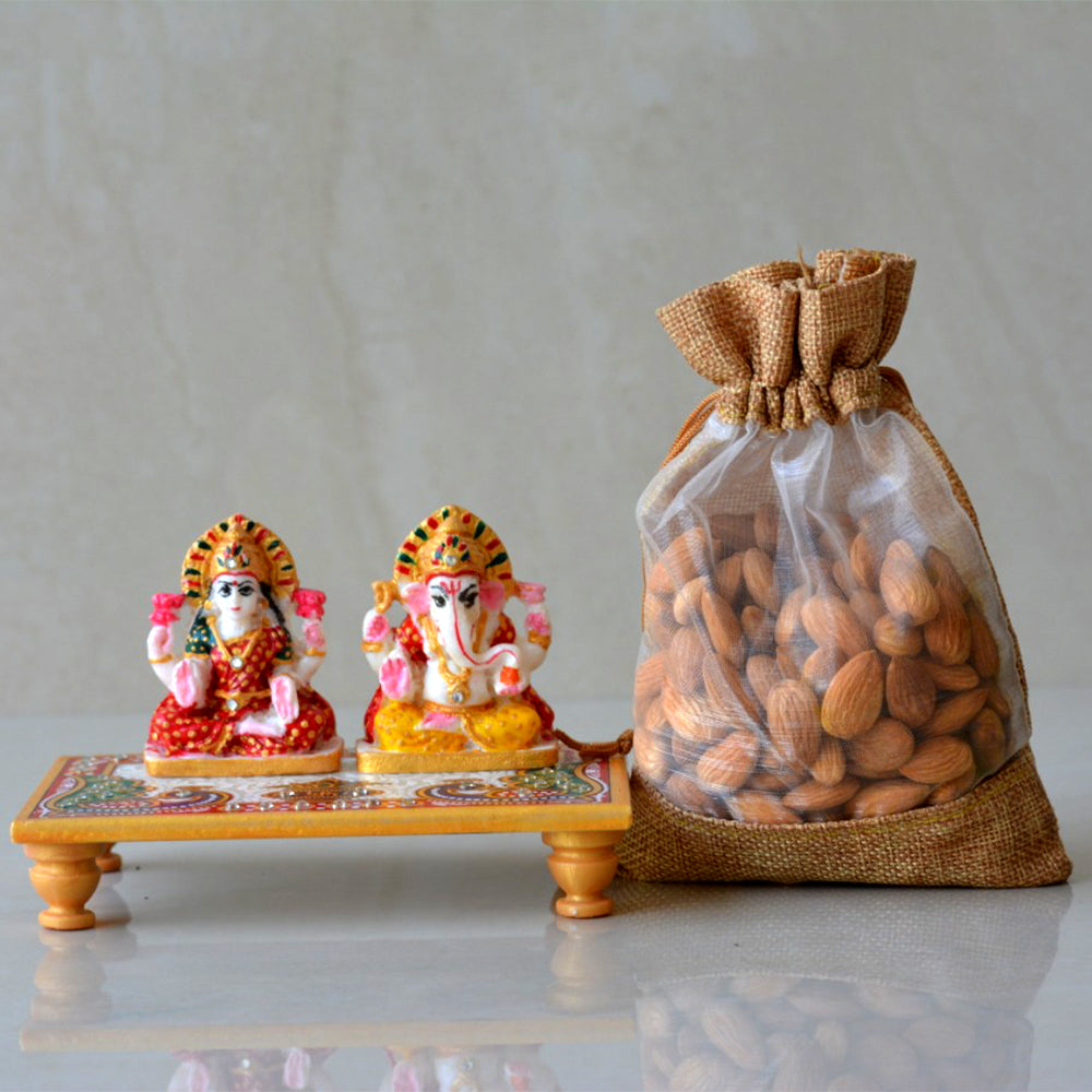LAXMI GANESH JI+DRY FRUIT HAMPER