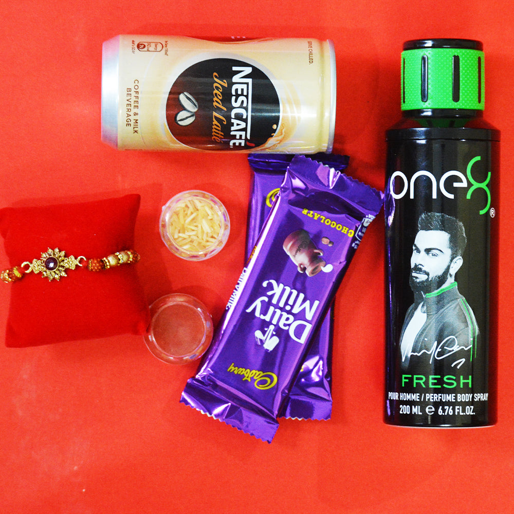 Pocket Friendly Rakhi Combo With Perfume
