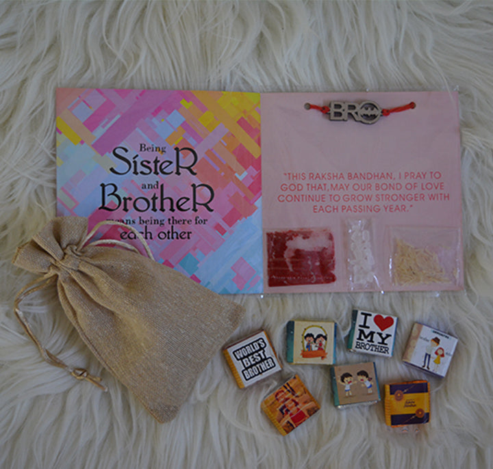Rakhi Card+Chocolate Potli