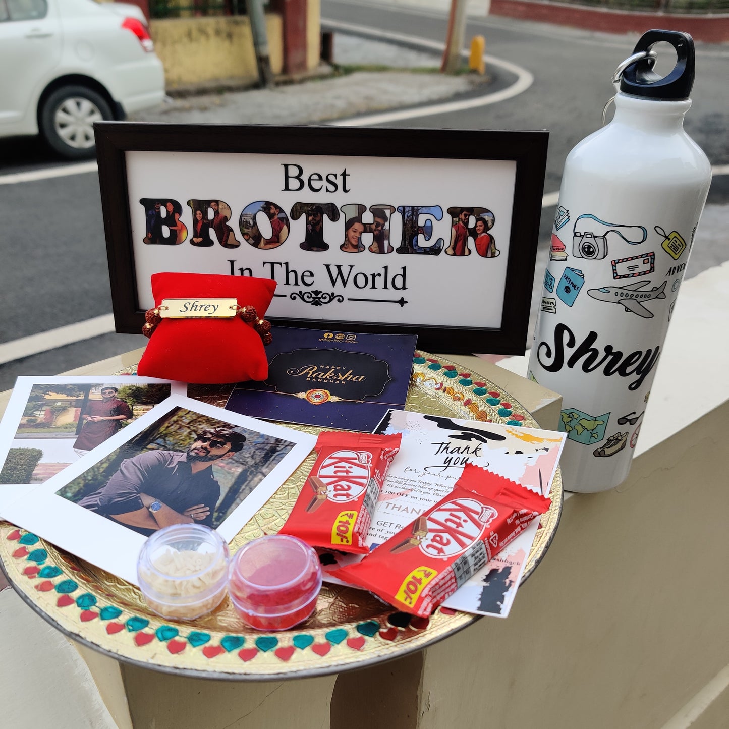 Frame+Bottle Rakhi Combo
