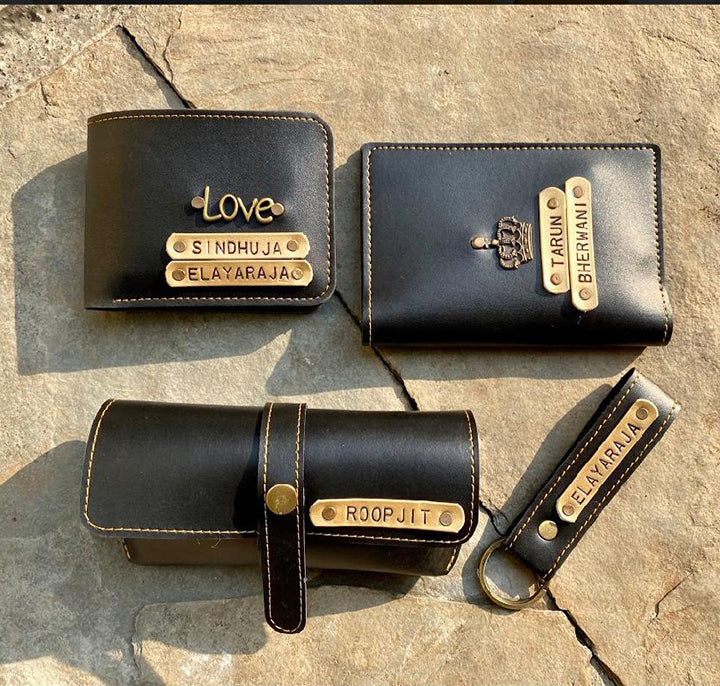 Mens Wallet+Eyewear Case+Passport Cover+Name Keyring