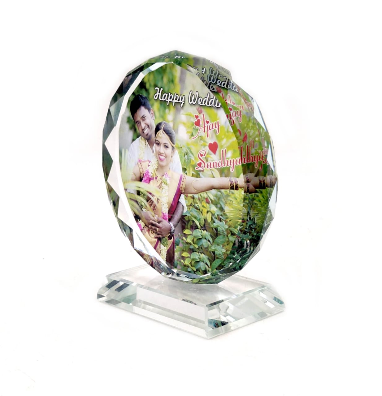 PERSONALIZED ROUND CRYSTAL