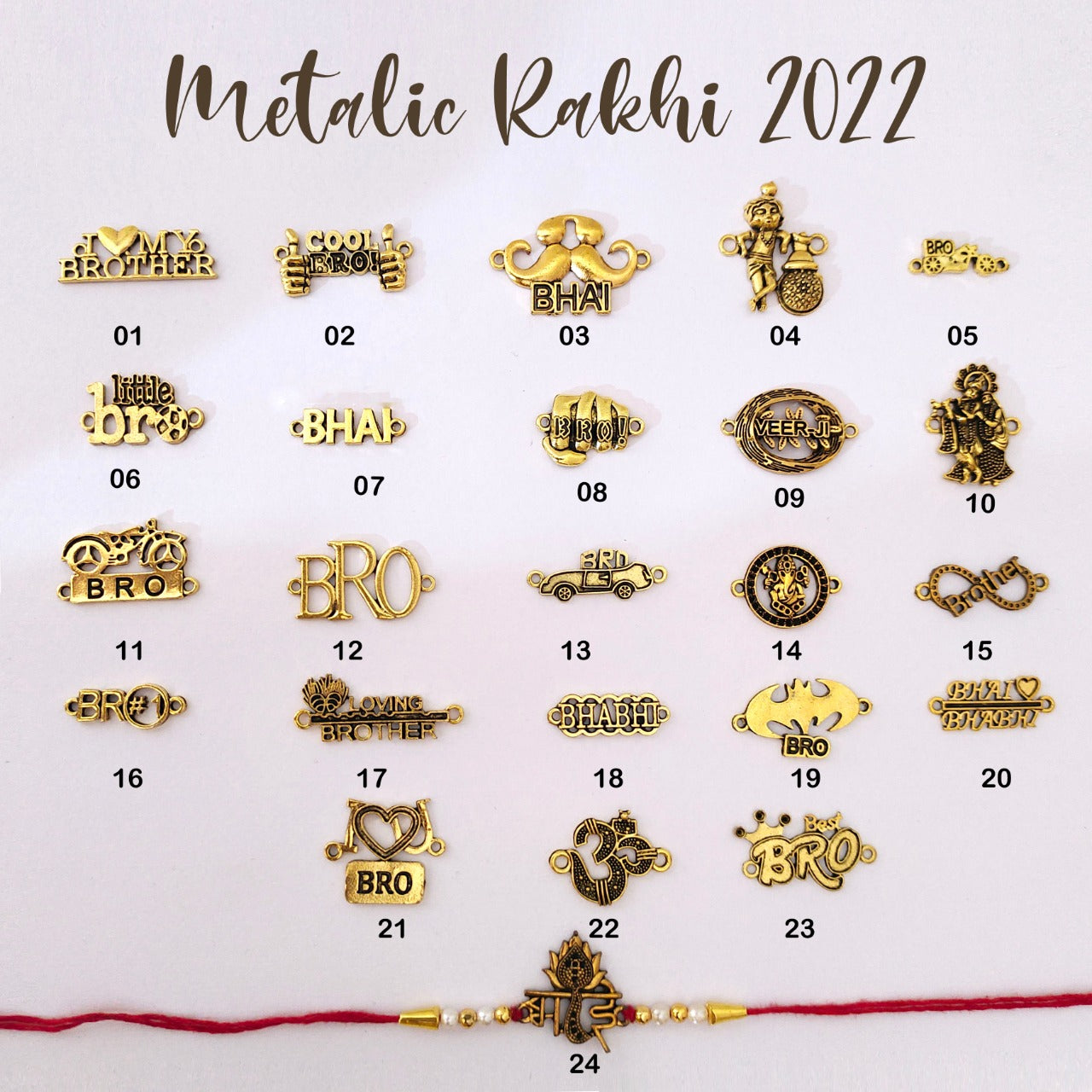 Metallic Rakhi