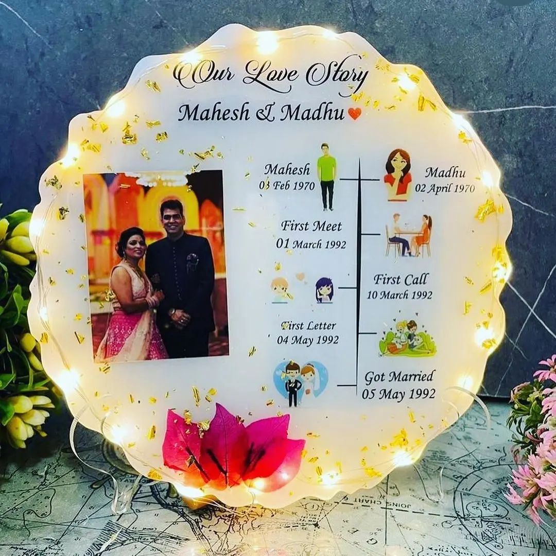 Resin Love Story Frame