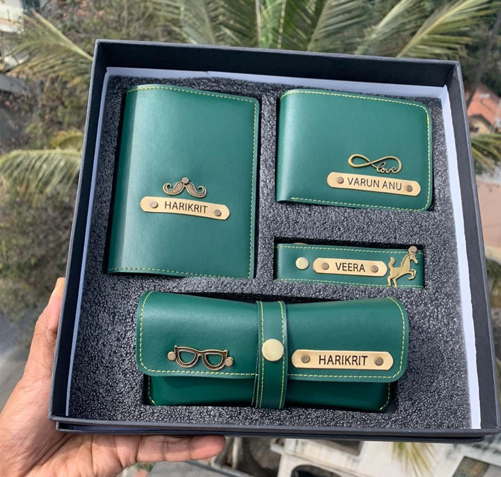 Mens Wallet+Eyewear Case+Passport Cover+Name Keyring