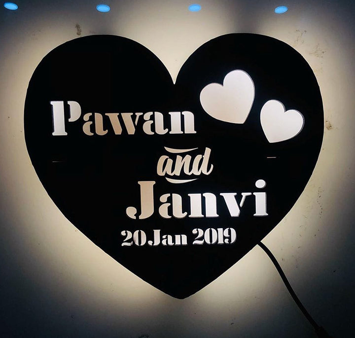 Heart Shape Personalized Lamp