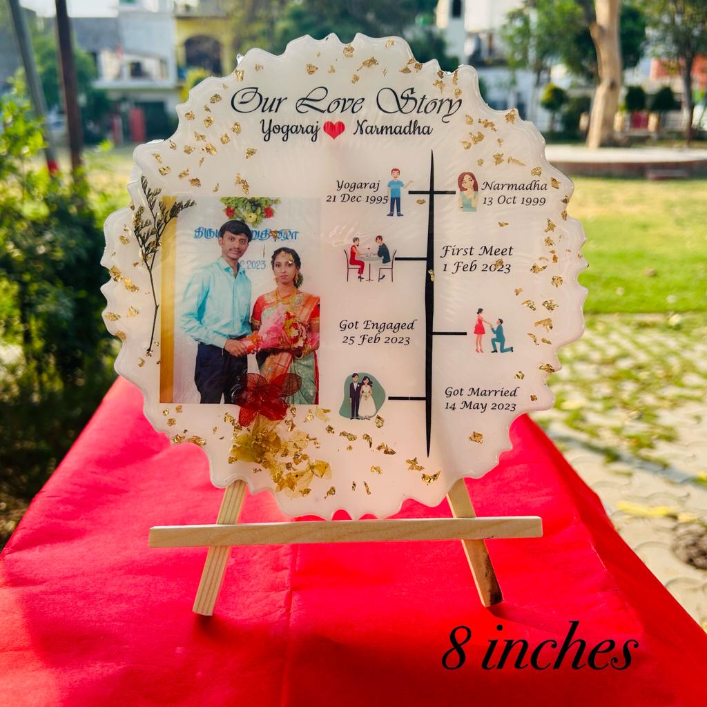Resin Love Story Frame