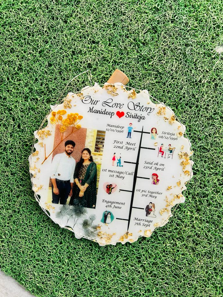 Resin Love Story Frame