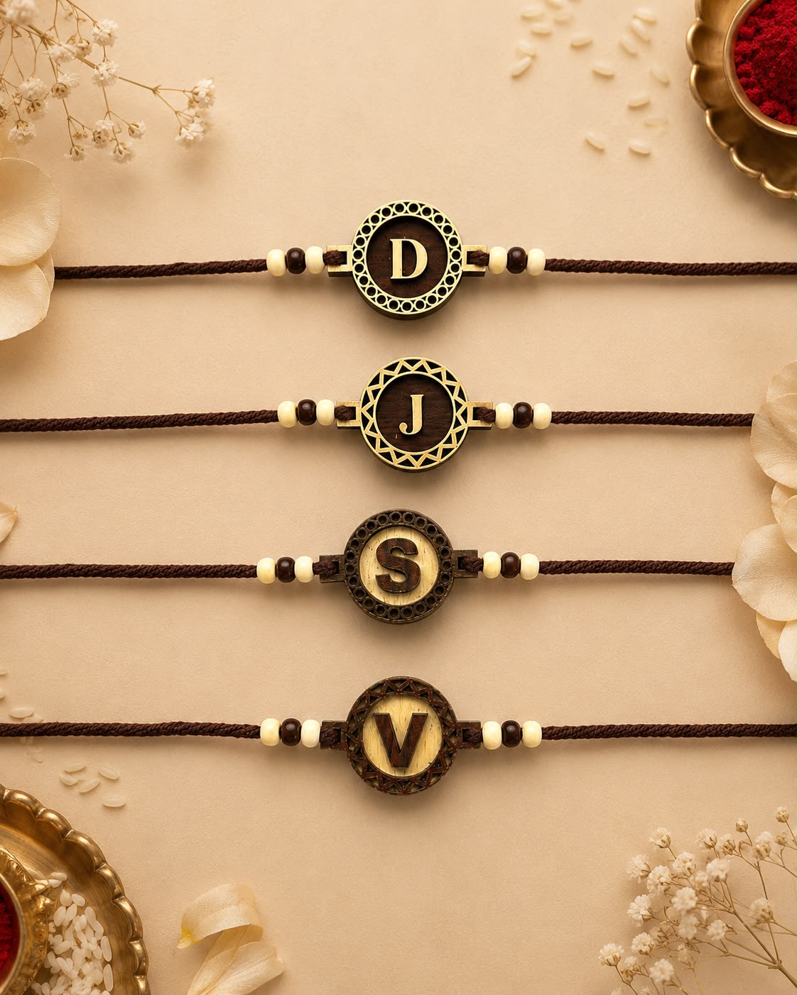 Monogram MDF Rakhi