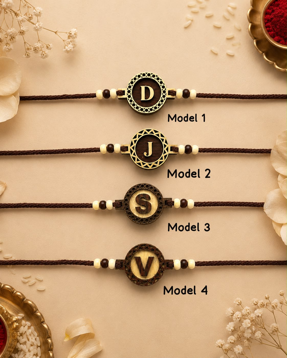 Monogram MDF Rakhi