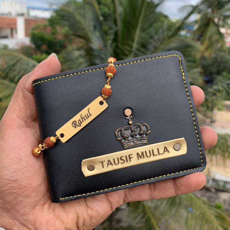 Men's wallet + Rudraksh Rakhi