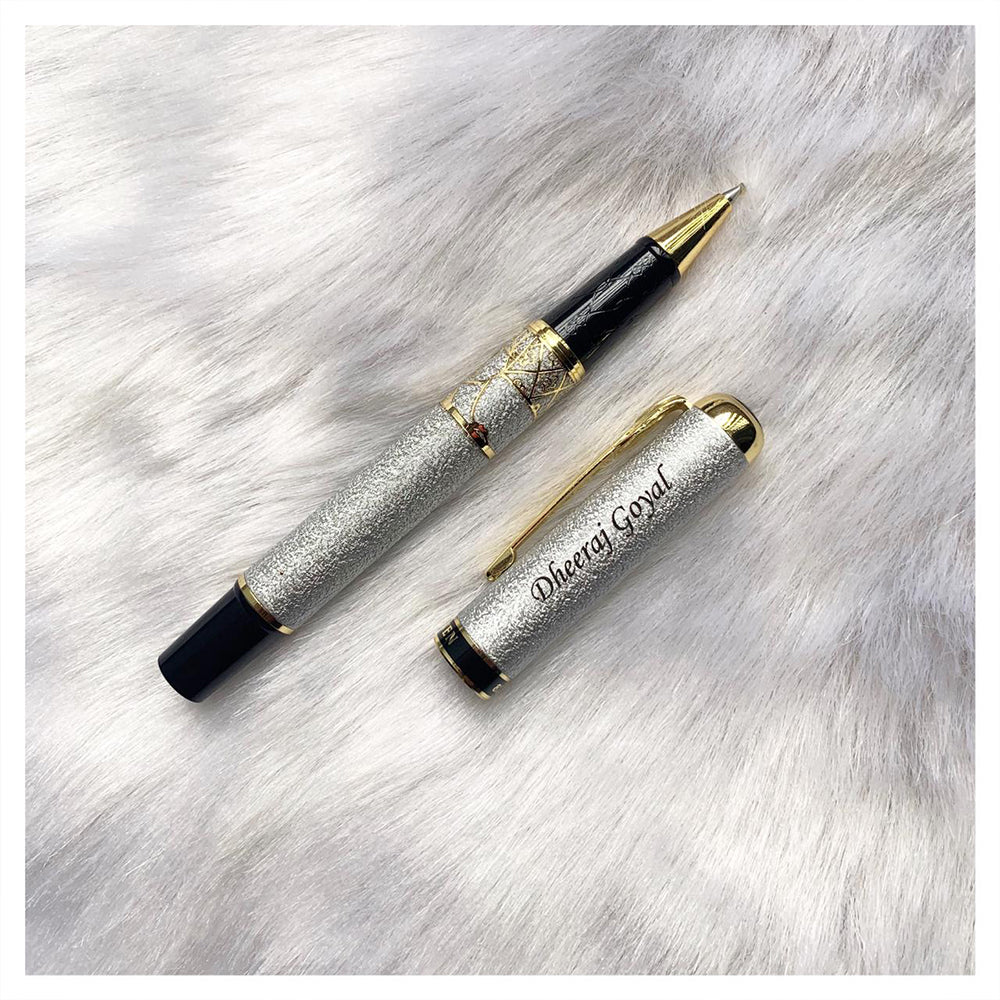 SILVER HEAVY ROLLER PEN