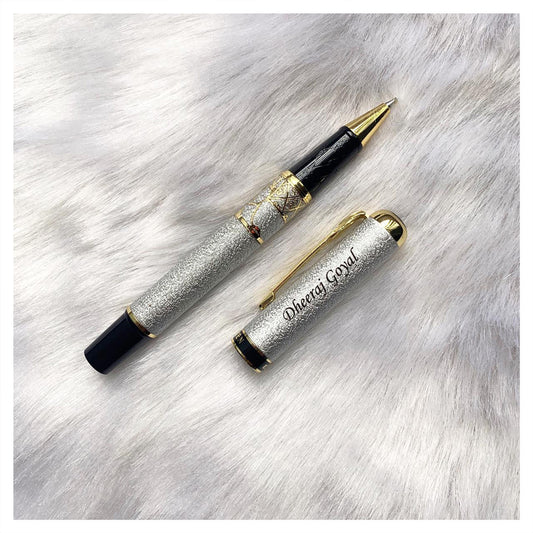SILVER HEAVY ROLLER PEN