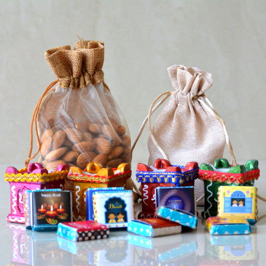PRINTED DIYA+PACK OF POTLIS