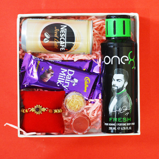 Pocket Friendly Rakhi Combo With Perfume