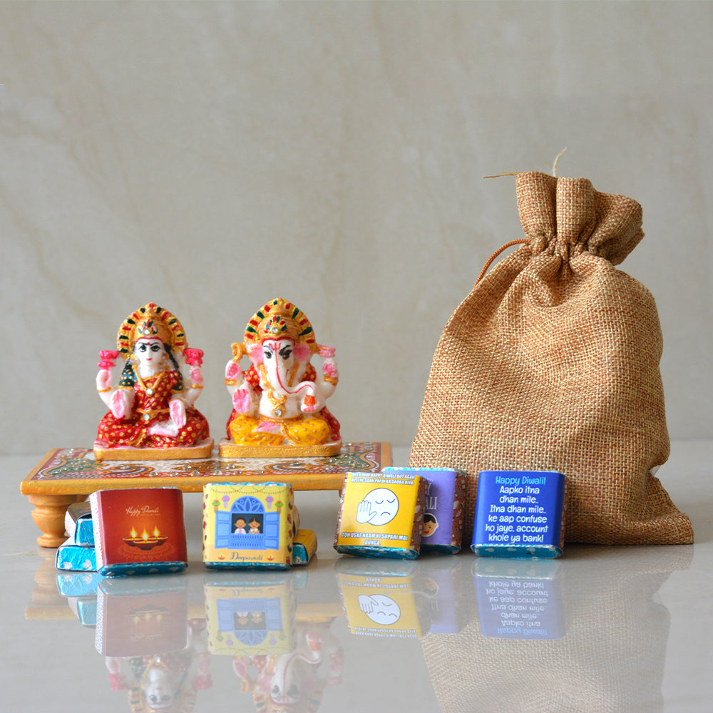 MARBEL LAXMI GANESH JI+CHOCOLATE POTLI