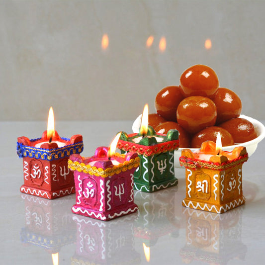 TULSI DIYA+SWEET HAMPER