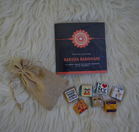 Rakhi Card+Chocolate Potli