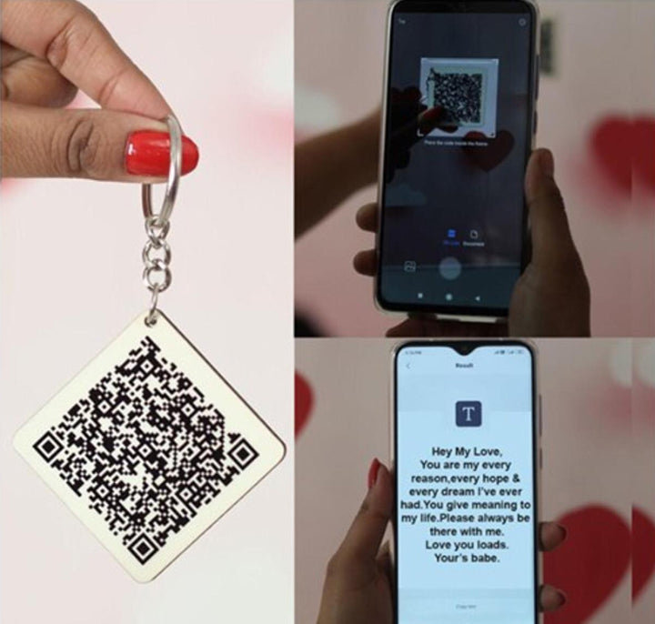 QR code keyring
