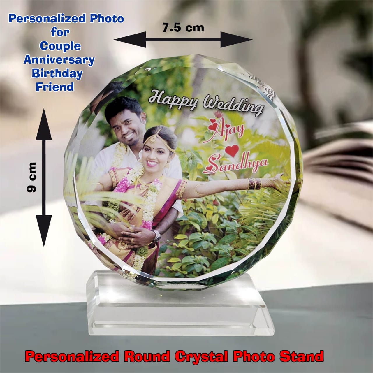 PERSONALIZED ROUND CRYSTAL