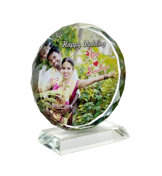 PERSONALIZED ROUND CRYSTAL