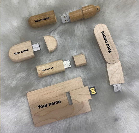 Wooden Name Pendrives