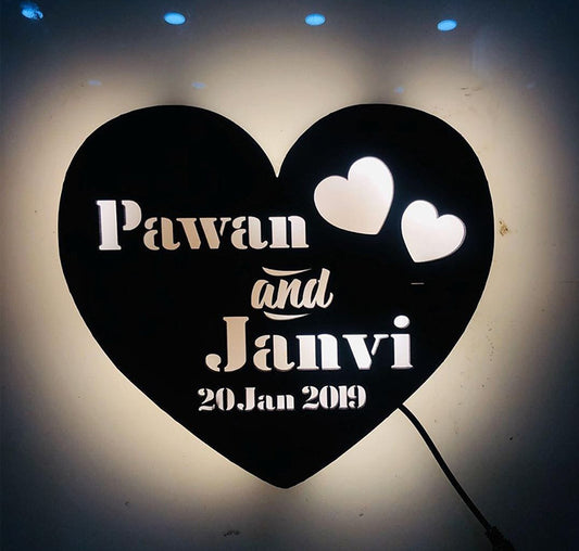 Heart Shape Personalized Lamp