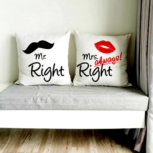 MR & MRS RIGHT CUSHION