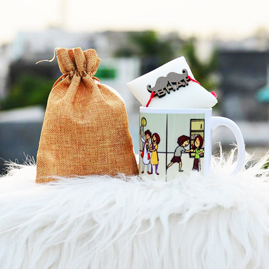 Chocolates Potli+Mug+Rakhi