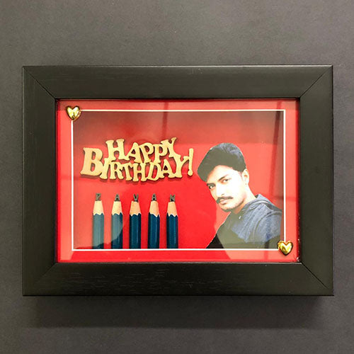 Birthday Pencil Art+Cutout Pic