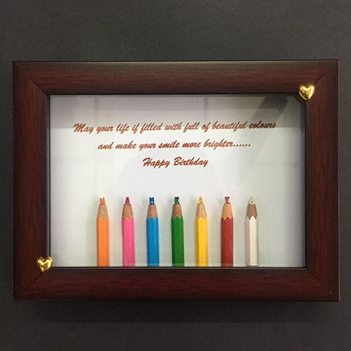 Colourfull Pencil Art+Quote