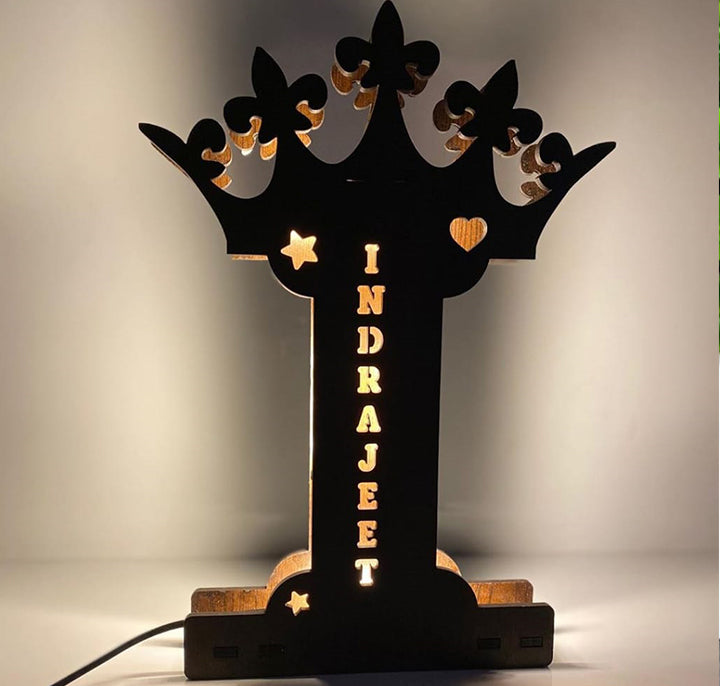 Initial Lamp With Crown